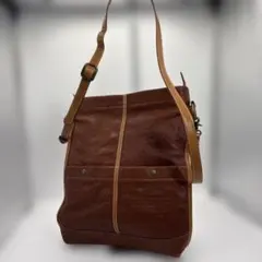 Dakota ブラウン レザー ショルダーバッグ