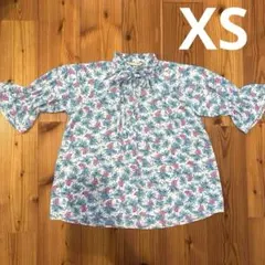 PAUL & JOE 花柄五分袖ブラウス XS