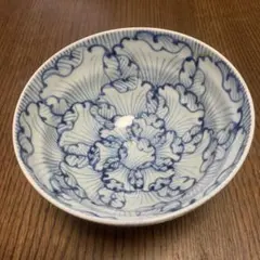 江戸後期 古伊万里 染付 松竹梅文 輪花なます皿 角福 金継ぎ有 - メルカリ