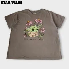 スターウォーズ 2X レディース Tシャツ グレー グローグー ヨーダ アメコミのサムネイル