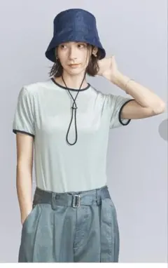 BEAUTY&YOUTH シアーベロア リンガー Tシャツ