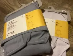 無印　25’今季　2点　M あったか綿　Ｕネック八分袖Ｔシャツ