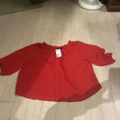 H&M 赤 オフショルダー ブラウス EUR 36