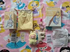 Fセット LABUBU 正規品　ぬいぐるみ&キーホルダー　らぶぶ　イニシャル