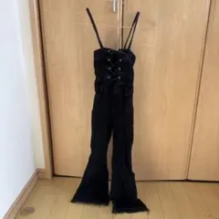 ANAP KIDS ブラックオーバーオール 130