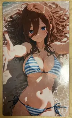 【新品】 ラバーマット/デスクマット/プレイマット 五等分の花嫁 三玖 水着
