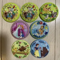 ディズニー 刺繍 缶バッジ 缶バッチ ビスケット アナ雪 トイストーリー