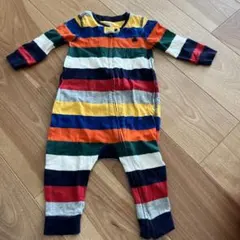baby GAP ストライプロンパース 9-12ヶ月