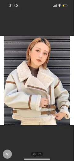 MＵRＵＡベルトフェイクムートンブルゾン