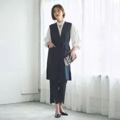 RUIRUE ロングジレ ブラック