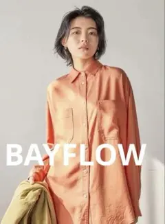 BAYFLOW 2WAYスタンダードシャツ オレンジ 長袖シャツ 春 トップス