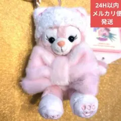 【24H以内発送】香港ディズニーリーナベル ぬいぐるみキーチェーン リボン 冬