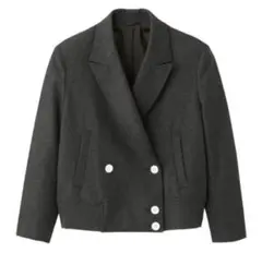 ☆新品☆GU×キム・ジョーンズ(KJ)ダブルブレストジャケット　ダークグレー　M