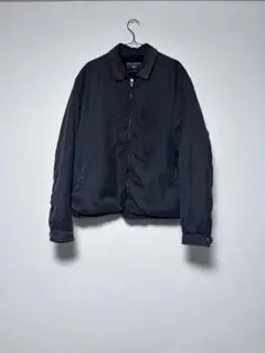 90s Dockers 襟レザー ドリズラージャケット ブルゾン ブラック　XL 90s Dockers 襟レザー ドリズラージャケット ブルゾン ブラック