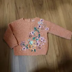 ネクスト　刺繍　花柄　セーター
