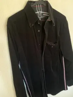 バーバリー コーデュロイ シャツ ブラックレーベル