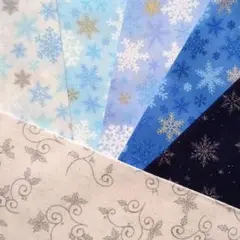66　クリスマス 柄 プリント 生地　はぎれ　カットクロスセット　まとめ売り