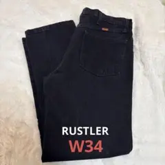 RUSTLER ラスラー ブラックデニムパンツ メンズW34