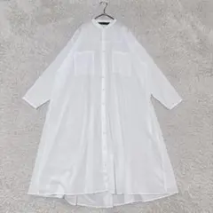 美品✨ BEARDSLEY 定価2.8万円 シャツワンピース マキシ丈 Aライン