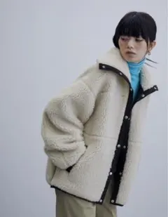 美品完売 アダムエロペ〈リバーシブル〉ボアZIPブルゾン グレー裏ブラック 楽天市場】【SALE／40%OFF】＜リバーシブル＞ボアZIPブルゾン ADAM ET