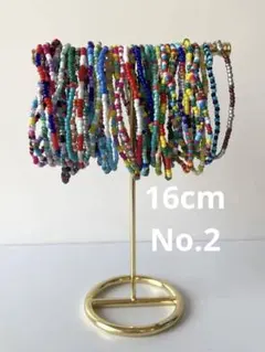 mix色16cm40本 No.2 ビーズブレスレット