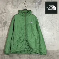 ザノースフェイス　ダウンジャケット　インナージャケット　アウター　緑　メンズXL