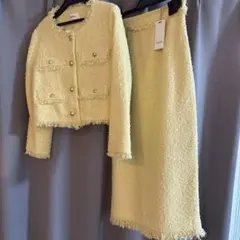 SNIDEL イエロー ツイード セットアップ