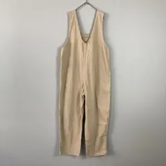 タグつき/ZARA(L)オーバーオール/ベージュ/ボトムス/ノースリーブ