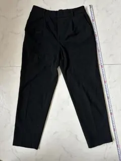 GU黒スラックス ゴムウエスト タック入りサイズM値下げ即買いNG