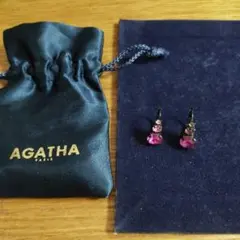 AGATHA PARIS ピンクストーン ピアスのサムネイル
