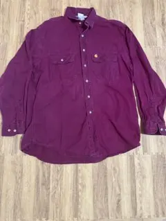 Carhartt バーガンディ 長袖シャツ L 古着