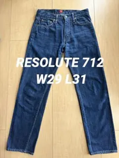 【極美品】リゾルト デニム ジーンズ 712 W33 大きいサイズ 濃紺 赤耳 極美品】リゾルト デニム ジーンズ 712 W33 大きいサイズ 濃紺 赤耳