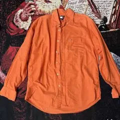 90s〜00s TOMMY HILFIGER オレンジ 長袖シャツ