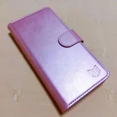 iphone手帳型ケース カード収納 マグネット ローズゴールド