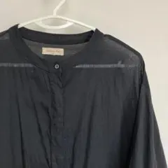 sm2サマンサモスモス ロングワンピース　黒長袖シャツドレス