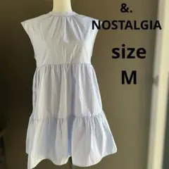 &.NOSTALGIA 前後2WAYストライプ ティアード ブラウス Mのサムネイル