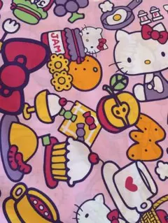 片*寄様 昭和レトロ　ハローキティ　生地 片*寄様 昭和レトロ ハローキティ 生地 片*寄様 昭和レトロ ハロー