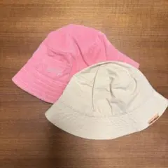 【ZARA】ピンクとベージュのバケットハットのサムネイル