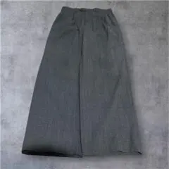 80s〜90s ワイドスラックス　レーヨン　ウール　モカ　メランジ　イタリア製