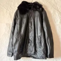 m171【極美品】セラファン 鹿革×カシミヤ レザージャケット XXL 濃茶 