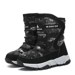 【新品・未使用】MISHANSHA スノーブーツ　22.5cm ブラック