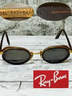 B&L Ray-Ban オーバル型サングラス ゴールド/ブラウン