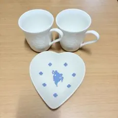 WEDGWOOD ハート型プレートとマグカップセット