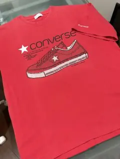 レアconverse スニーカーグラフィック Tシャツ 赤　XL／2XLサイズ