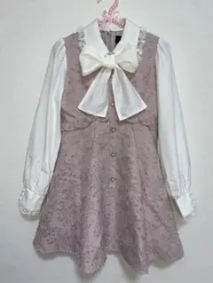 ROJITA ボウタイフェザーワンピース