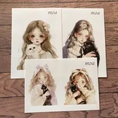コラージュステッカー国内作家moa様3シート（人物ステッカー）