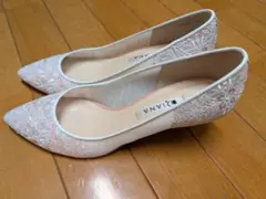 Diana ピンク刺繍ハイヒール