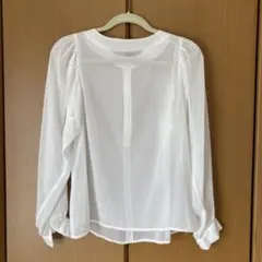 未使用　フリーサイズ　シースルー ホワイト ブラウス　シャツ(24h以内発送)