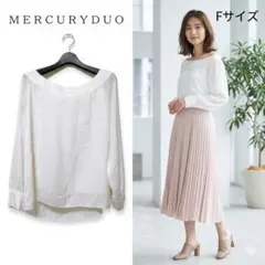 マーキュリーデュオ とろみ バックボタン ブラウス 白 フリーサイズ 美品のサムネイル