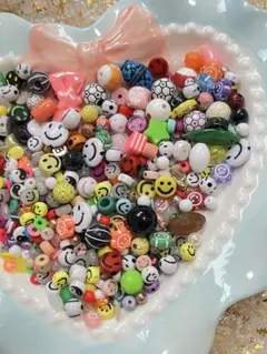 ニコちゃんチビビーズセット スマイルビーズ